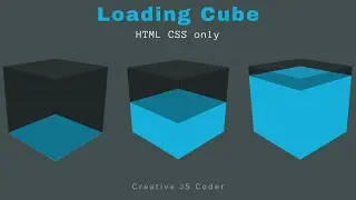 Loading Cube | Page Loader using HTML CSS only | Creative JS Coder.