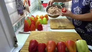 ЛЕТНИЕ Заготовки на ЗИМУ продолжаются! - Фаршируем перец в морозилку и крольчатиной не брезгуем!