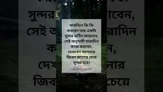 সারদিনে কি কি করবেন তার একটা সুন্দর রুটিন বানাবেন #motivation #bangla #motivational #shortsvideo