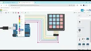 4X4 Keypad Arduino Tinkercad | Arduino interface keypad Tinkercad