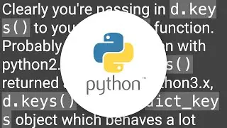 TypeError: 'dict_keys' object does not support indexing
