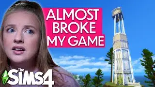 Building the TALLEST house possible in The Sims 4 | James Turner's Shell Challenge