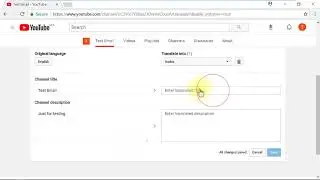 How to translate title and description of YouTube channel  into multi-languages