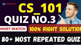 Cs101 quiz 3_cs101 quiz 3 2023_cs101 quiz 3 2022_cs101 quiz 3 solution 2023_CS 101 quiz 3 fall 2022