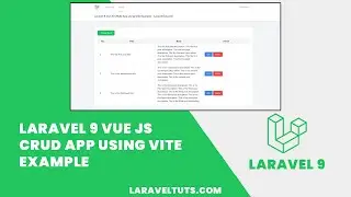 Laravel 9 Vue JS CRUD App using Vite Example