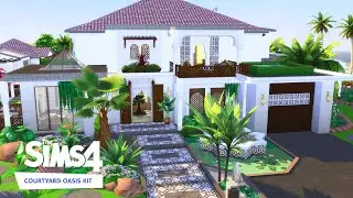 Courtyard Oasis Mansion - The Sims 4 - ( Part 1) Courtyard Kit Build