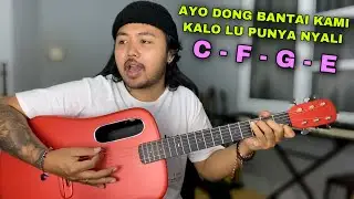 VIRAL TIKTOK CHORD GITAR Tongkrongan Kami Sopan Ayo Dong Bantai Kami Kalo Elo Punya Nyali (Tutorial)