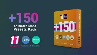 +150 Animated Icons Pack - After Effects Presets