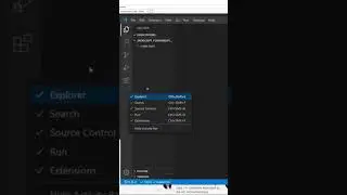 What is the sidebar doing in visual studio code?