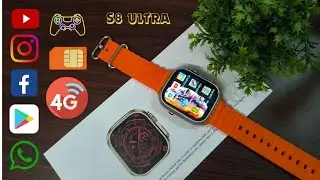 S8 Ultra 4G Android Smartwatch 🤯 | 1GB RAM + 16GB Storage | Unboxing And Details Review