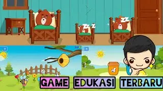 bermain game edukasi dengan beruang, lebah, dan tempat sampah