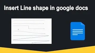 How to add or Insert Line shape in google docs