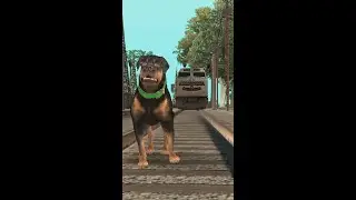 Chop Meets The Train in GTA San Andreas 