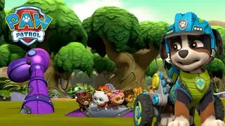 Dino Rescue Pups save Humdinger kitties from a sinking swamp! - PAW Patrol - Cartoons for Kids