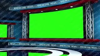 Breaking News Green screen chroma key background