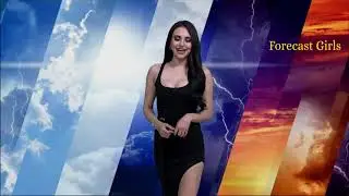 Yuli Castillo - en vestido negro escotado con abertura en la pierna muy sexy