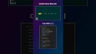 Onclick Hover Menu Bar html  