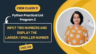 Input two numbers and display the larger/smaller number | Python Practical | CBSE Class 11 | English