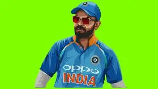 Virat Kohli Zoom in Green screen Copyright free #india #cricket#virat