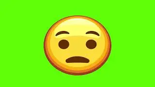 Anguish Face Green Screen Animation | Emoji | Stock Footage