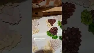 Трактора и виноград из теста#рецепт в описании #деревенскаяжизнь