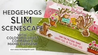 Hedgehog Slim Scenescape Card (Pop Up Box Card)
