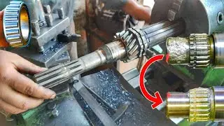 How to Make a truck Gear top Girari bearing size || gear top Girari push  sizeing on kharad machine.