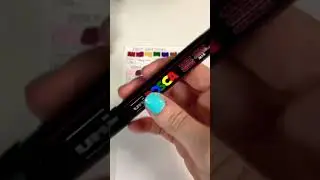 Swatching Metallic Posca Pens