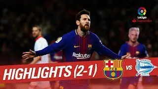 Resumen de FC Barcelona vs Deportivo Alavés (2-1)