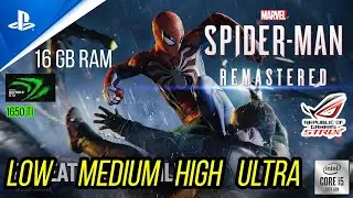 Marvel's Spider man Remastered GTX 1650 TI All settings tested