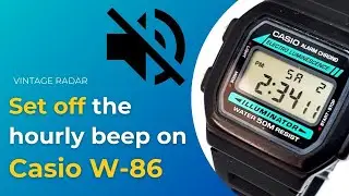 How to turn On and Off the hourly Beep and Alarm on Casio W86 1VQ or F91W  | Casio Beeps every Hour