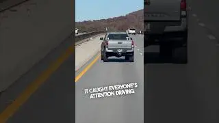 He saw a car driving sideways on the road 😂