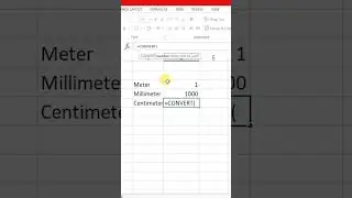 Convert Meter into Centimeters in Microsoft Excel #centimeter #excel #shorts