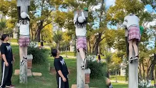 Sexy Girl Can Climb A Ten-Meter High Wall With Bare Hands#parkour#skate#still