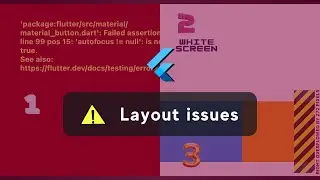 Flutter layout issues | common mistakes 