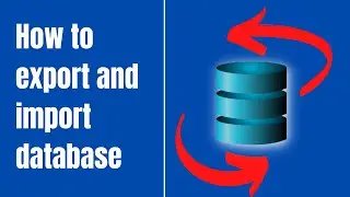 How to export and import database in cPanel