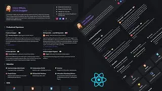 React JS Resume/CV & Portfolio Webpage Tutorial | React JS for Beginners