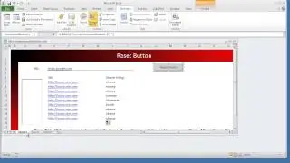 How to Create a Reset\Clear Form Button (Worksheet) VBA Microsoft Excel 2010/2007