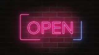 Neon Open Sign Animation in After Effects Tutorial