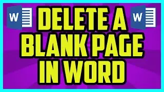 How To Delete A Blank Page In Microsoft Word - Microsoft Word 2010 / 2007 Delete Blank Page Tutorial