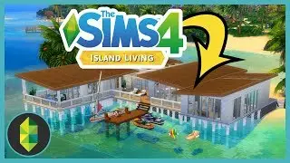 Building a beach house over the ocean in The Sims 4 Island Living!