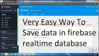 How to save data in firebase realtime database in android studio part 1