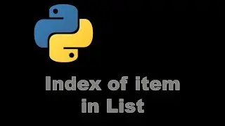 How To find index of item in list - Python