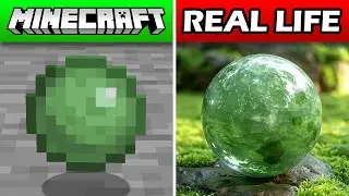 Realistic Minecraft | Real Life vs Minecraft | Realistic Slime, Water, Lava 
