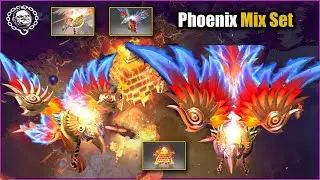 DOTA 2 Phoenix Immortal Mix Set Solar Gyre + Solar Forge + Honor of the Temple of the Fallen Sun