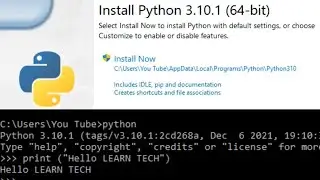 How to Install Python 3.10.1 on Windows 10/11 | Run a Python Program