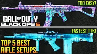 Black Ops 6: TOP 5 BEST ASSAULT RIFLE CLASS SETUPS To Use! (BO6 META Weapons)