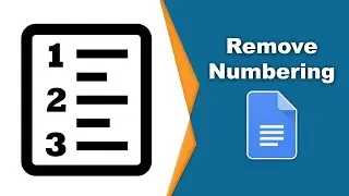 How to remove numbering in google docs