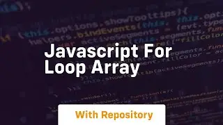 javascript for loop array