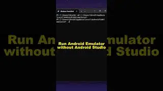 run android emulator without open android studio